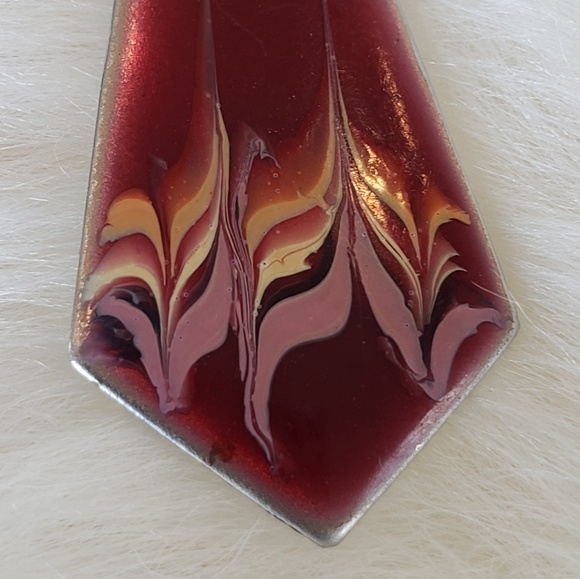 Vintage Sheffield England Enamel Fision Earrings - Picture 3 of 5